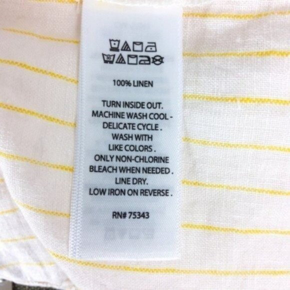 Cynthia Rowley Linen Striped Sleeveless Top Cream Size Small - Picture 5 of 5